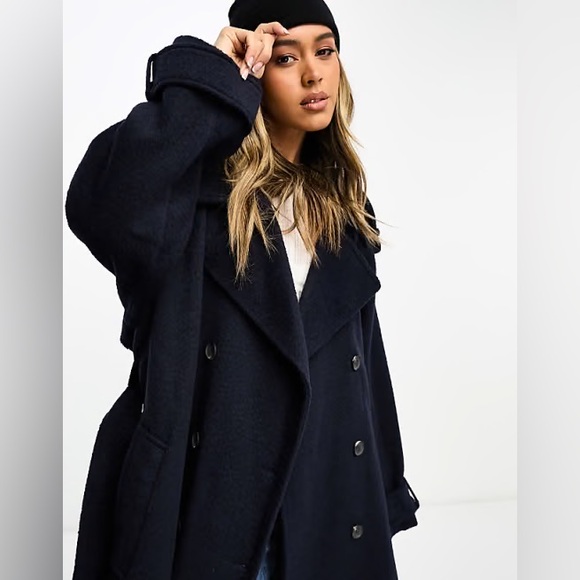 ASOS Design Oversized Wool Mix Coat - Picture 3 of 12